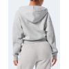 imageYEOREO Zip Up Hoodies for Women Fleece Pullover Cropped Crew Neck Sweatshirts Katrine Fall Winter Clothes with PocketsLight Grey