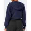 imageYEOREO Zip Up Hoodies for Women Fleece Pullover Cropped Crew Neck Sweatshirts Katrine Fall Winter Clothes with PocketsNavy