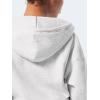 imageYEOREO Zip Up Hoodies for Women Fleece Pullover Cropped Crew Neck Sweatshirts Katrine Fall Winter Clothes with PocketsWhite Grey
