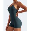 imageYEOREO Backless Tummy Control Jumpsuits for Women One Piece Workout Jumpsuits Sleeveless V Back Lizvette Scrunch Yoga RompersBlue Green