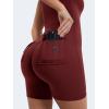 imageYEOREO CoreFlex Sleeveless Workout Jumpsuit With Pockets Zip Up Back Scrunch Gym Romper for Women YogaWine