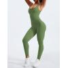 imageYEOREO Long Sleeve Jumpsuit for Women Workout V Back Bodysuit Lizvette Scrunch Leggings One Piece Romper Full Length BodyconAvocado Green