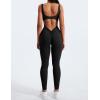 imageYEOREO Long Sleeve Jumpsuit for Women Workout V Back Bodysuit Lizvette Scrunch Leggings One Piece Romper Full Length BodyconBlack