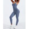imageYEOREO Long Sleeve Jumpsuit for Women Workout V Back Bodysuit Lizvette Scrunch Leggings One Piece Romper Full Length BodyconBlue Gray