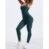 imageYEOREO Long Sleeve Jumpsuit for Women Workout V Back Bodysuit Lizvette Scrunch Leggings One Piece Romper Full Length BodyconBlue Green