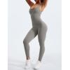 imageYEOREO Long Sleeve Jumpsuit for Women Workout V Back Bodysuit Lizvette Scrunch Leggings One Piece Romper Full Length BodyconLight Grey
