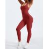 imageYEOREO Long Sleeve Jumpsuit for Women Workout V Back Bodysuit Lizvette Scrunch Leggings One Piece Romper Full Length BodyconMaroon