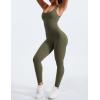imageYEOREO Long Sleeve Jumpsuit for Women Workout V Back Bodysuit Lizvette Scrunch Leggings One Piece Romper Full Length BodyconOlive Green