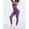 imageYEOREO Long Sleeve Jumpsuit for Women Workout V Back Bodysuit Lizvette Scrunch Leggings One Piece Romper Full Length BodyconPurple
