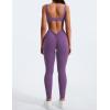 imageYEOREO Long Sleeve Jumpsuit for Women Workout V Back Bodysuit Lizvette Scrunch Leggings One Piece Romper Full Length BodyconPurple