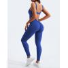 imageYEOREO Long Sleeve Jumpsuit for Women Workout V Back Bodysuit Lizvette Scrunch Leggings One Piece Romper Full Length BodyconRoyal Blue