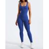imageYEOREO Long Sleeve Jumpsuit for Women Workout V Back Bodysuit Lizvette Scrunch Leggings One Piece Romper Full Length BodyconRoyal Blue