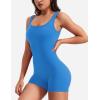 imageYEOREO One Piece Workout Jumpsuits for Women Backless Tummy Control Sleeveless Jumpsuits Lizvette V Back Scrunch Yoga RomperLight Blue