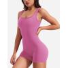 imageYEOREO One Piece Workout Jumpsuits for Women Backless Tummy Control Sleeveless Jumpsuits Lizvette V Back Scrunch Yoga RomperPink