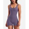 imageYEOREO One Piece Workout Jumpsuits for Women Backless Tummy Control Sleeveless Jumpsuits Lizvette V Back Scrunch Yoga RomperPurple