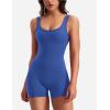 imageYEOREO One Piece Workout Jumpsuits for Women Backless Tummy Control Sleeveless Jumpsuits Lizvette V Back Scrunch Yoga RomperRoyal Blue