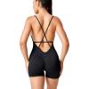 imageYEOREO Scrunch Butt Form Jeni Fitting Romper Shorts Bodysuits For Women Body Shaper Workout Sexy Backless JumpsuitsBlack