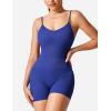 imageYEOREO Scrunch Butt Form Jeni Fitting Romper Shorts Bodysuits For Women Body Shaper Workout Sexy Backless JumpsuitsBlue