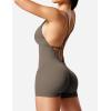 imageYEOREO Scrunch Butt Form Jeni Fitting Romper Shorts Bodysuits For Women Body Shaper Workout Sexy Backless JumpsuitsBrown