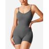 imageYEOREO Scrunch Butt Form Jeni Fitting Romper Shorts Bodysuits For Women Body Shaper Workout Sexy Backless JumpsuitsDark Gray