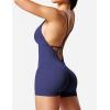 imageYEOREO Scrunch Butt Form Jeni Fitting Romper Shorts Bodysuits For Women Body Shaper Workout Sexy Backless JumpsuitsNavy Blue