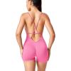imageYEOREO Scrunch Butt Form Jeni Fitting Romper Shorts Bodysuits For Women Body Shaper Workout Sexy Backless JumpsuitsPink