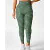 imageYEOREO Women Seamless Camo Animal Leggings High Waisted Gym Yoga Pants Green S