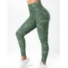 imageYEOREO Women Seamless Camo Animal Leggings High Waisted Gym Yoga Pants Green S