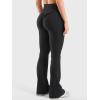 imageYEOREO Women Workout Scrunch Flare Leggings Drawstring No Front Seam Ericane Butt Lifting 315quot Gym Yoga LeggingsBlack