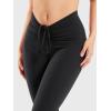 imageYEOREO Women Workout Scrunch Flare Leggings Drawstring No Front Seam Ericane Butt Lifting 315quot Gym Yoga LeggingsBlack