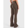 imageYEOREO Women Workout Scrunch Flare Leggings Drawstring No Front Seam Ericane Butt Lifting 315quot Gym Yoga LeggingsCoffee