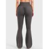 imageYEOREO Women Workout Scrunch Flare Leggings Drawstring No Front Seam Ericane Butt Lifting 315quot Gym Yoga LeggingsDark Grey