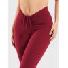 imageYEOREO Women Workout Scrunch Flare Leggings Drawstring No Front Seam Ericane Butt Lifting 315quot Gym Yoga LeggingsWine