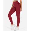 imageYEOREO Workout Leggings for Women Hidden Scrunch Tummy Control Leggings Agathia High Waisted Gym Yoga PantsAnkela Red