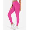 imageYEOREO Workout Leggings for Women Hidden Scrunch Tummy Control Leggings Agathia High Waisted Gym Yoga PantsRose Red
