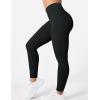 imageYEOREO Workout Leggings for Women Tummy Control Butt Lifting Leggings High Waisted Cross Waist Gym Yoga Compression PantsBlack