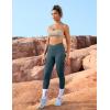 imageYEOREO Workout Leggings for Women Tummy Control Butt Lifting Leggings High Waisted Cross Waist Gym Yoga Compression PantsBlue