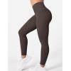 imageYEOREO Workout Leggings for Women Tummy Control Butt Lifting Leggings High Waisted Cross Waist Gym Yoga Compression PantsCoffee