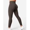 imageYEOREO Workout Leggings for Women Tummy Control Butt Lifting Leggings High Waisted Cross Waist Gym Yoga Compression PantsCoffee