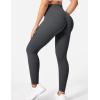 imageYEOREO Workout Leggings for Women Tummy Control Butt Lifting Leggings High Waisted Cross Waist Gym Yoga Compression PantsDark Grey