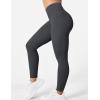 imageYEOREO Workout Leggings for Women Tummy Control Butt Lifting Leggings High Waisted Cross Waist Gym Yoga Compression PantsDark Grey