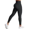 imageYEOREO Workout Leggings for Women Tummy Control Butt Lifting Leggings High Waisted Cross Waist Gym Yoga Compression PantsBlack