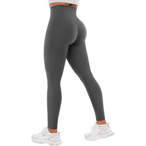 imageYEOREO Workout Leggings for Women Hidden Scrunch Tummy Control Leggings Agathia High Waisted Gym Yoga PantsCoal