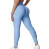 imageYEOREO Grace Workout Leggings for Women Butt Lifting Tummy Control High Waist Gym Yoga Compression PantsLight Blue