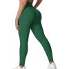 imageYEOREO Grace Workout Leggings for Women Butt Lifting Tummy Control High Waist Gym Yoga Compression PantsStorm Green