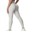 imageYEOREO Grace Workout Leggings for Women Butt Lifting Tummy Control High Waist Gym Yoga Compression PantsWhite Grey