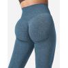 imageYEOREO Women Seamless Workout Leggings Gym High Waist Yoga PantsBlue