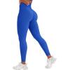 imageYEOREO Women Seamless Workout Leggings Gym High Waist Yoga PantsBlue