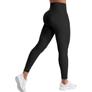 imageYEOREO Grace Workout Leggings for Women Butt Lifting Tummy Control High Waist Gym Yoga Compression PantsBlack