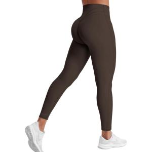 imageYEOREO Grace Workout Leggings for Women Butt Lifting Tummy Control High Waist Gym Yoga Compression PantsCoffee